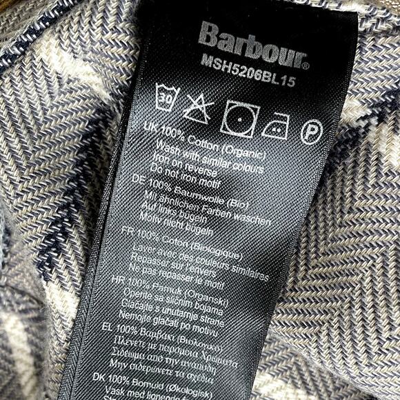 Barbour UK XL US L Gretna Check Shirt Tailored Fit Long Sleeve Cotton Flannel - Picture 11 of 15